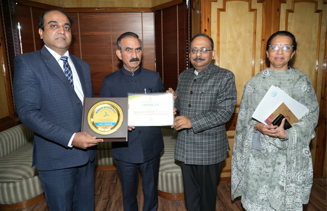 प्रमुख एवं मध्यम सिंचाई गणना को पूरा करने पर हिमाचल सम्मानित