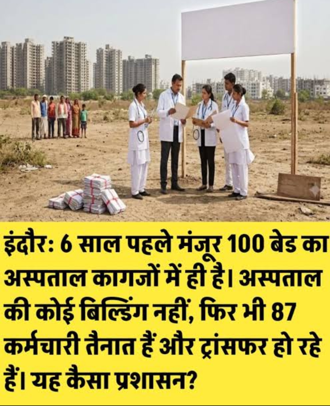 मीडिया की सुर्खियों में ‘कागज़ी अस्पताल’! न ज़मीन, न भवन, फिर भी 100 बिस्तरों का अस्पताल और 87 पद स्वीकृत